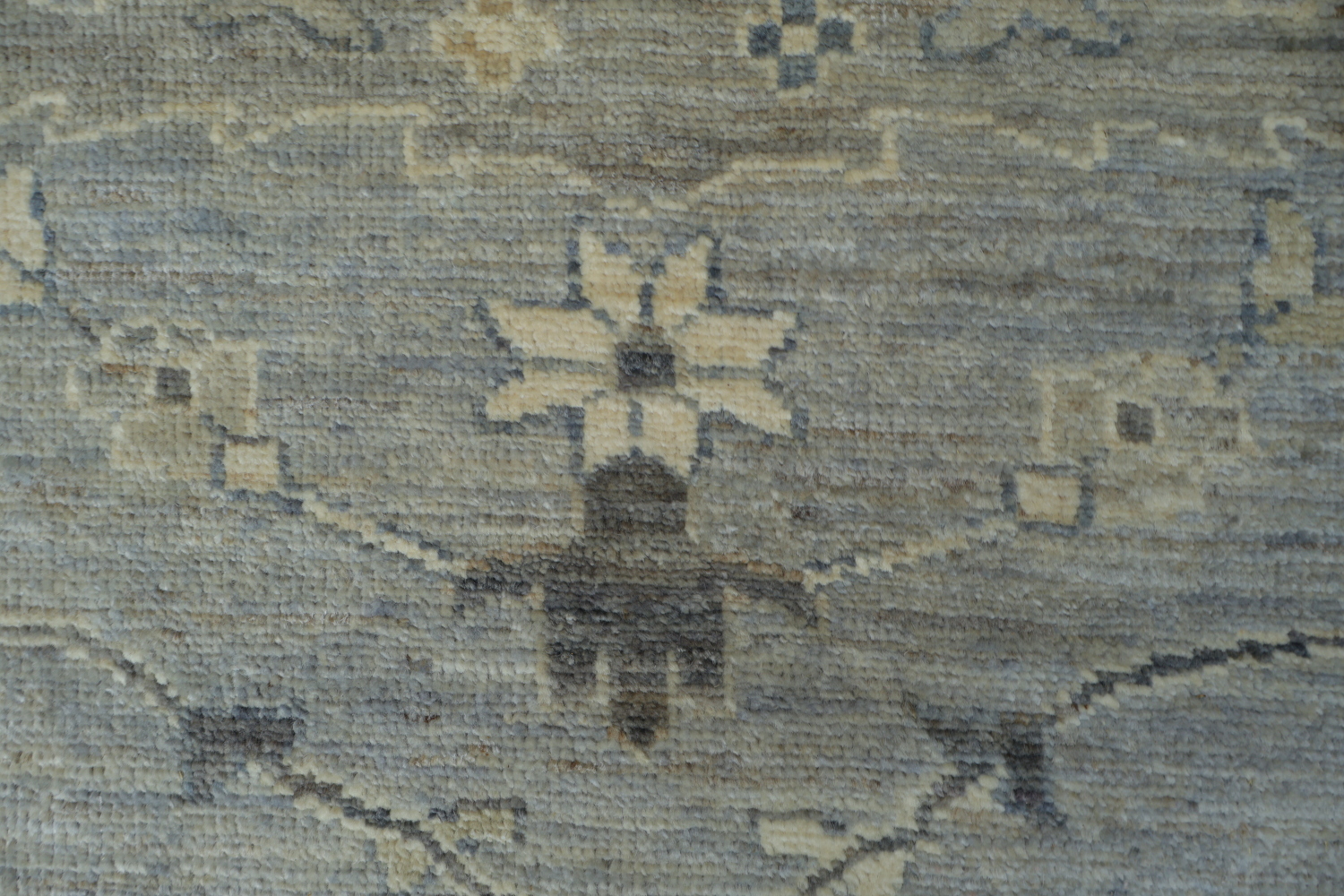 Vegetable Dye Gray Oushak Turkish Area Rug 9x12