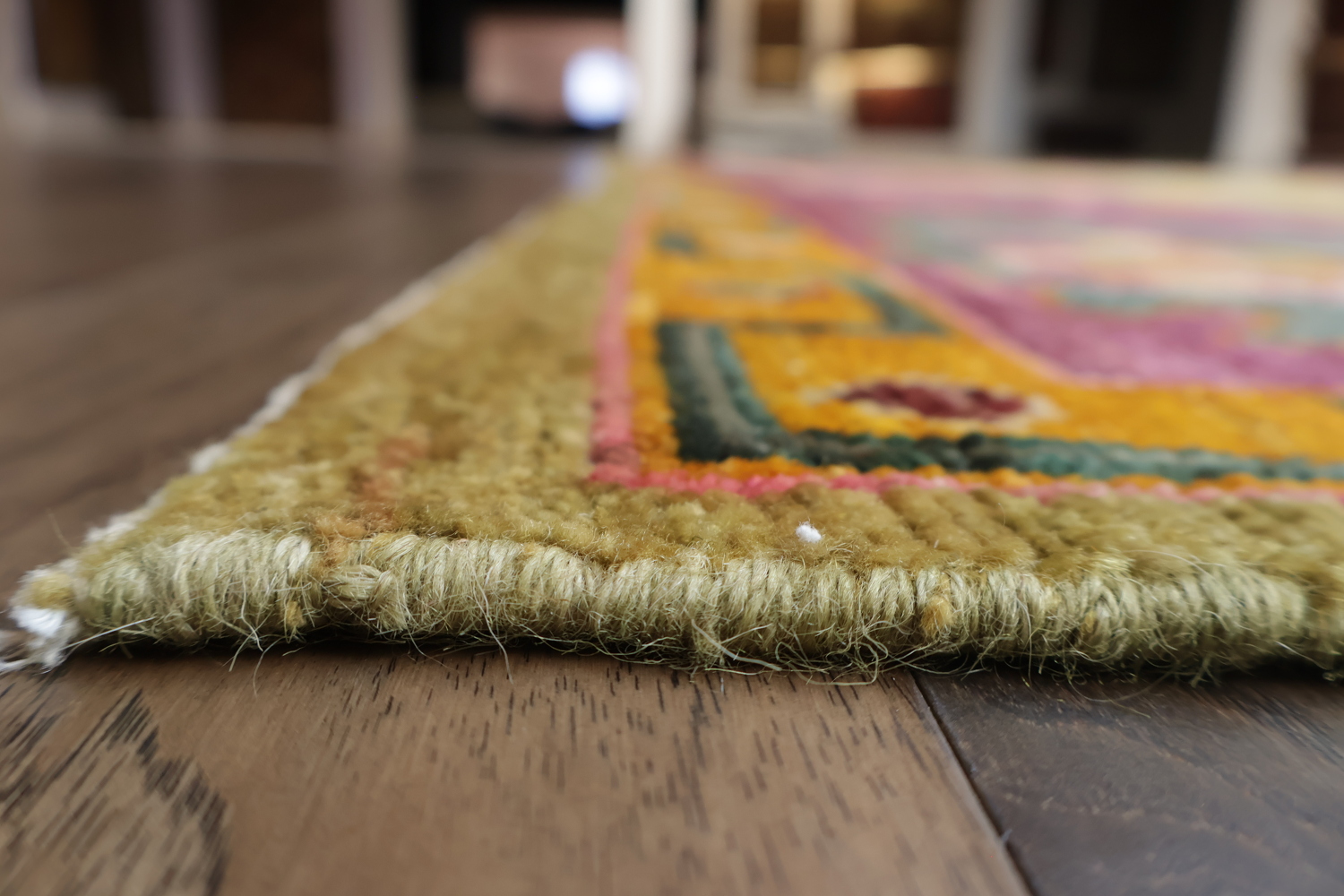 Vegetable Dye Floral Oushak Turkish Area Rug 9x12