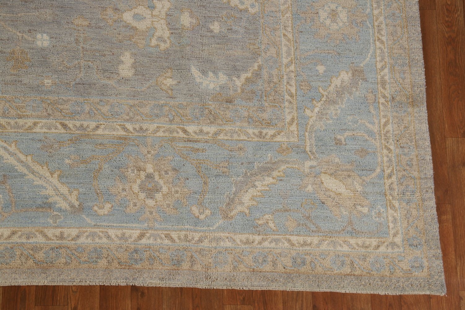 Vegetable Dye Gray Oushak Turkish Area Rug 9x12