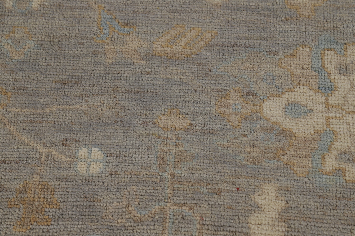 Vegetable Dye Gray Oushak Turkish Area Rug 9x12
