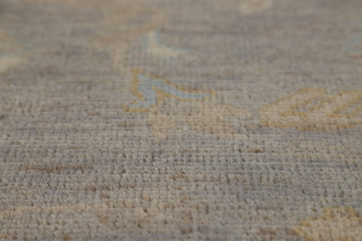 Vegetable Dye Gray Oushak Turkish Area Rug 9x12