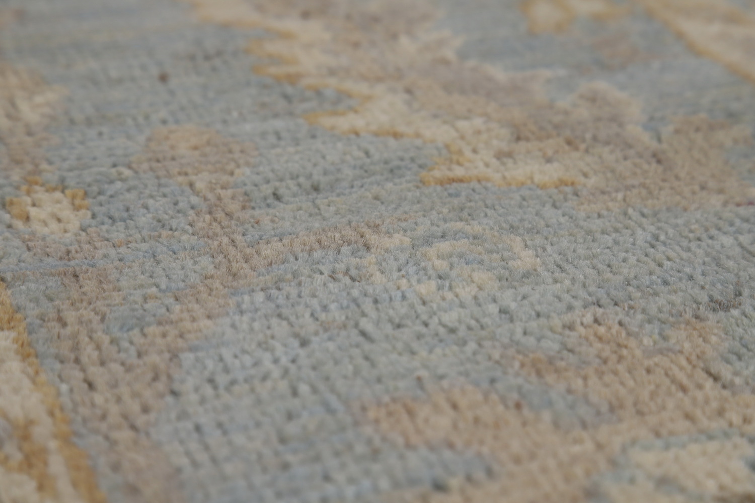 Vegetable Dye Gray Oushak Turkish Area Rug 9x12