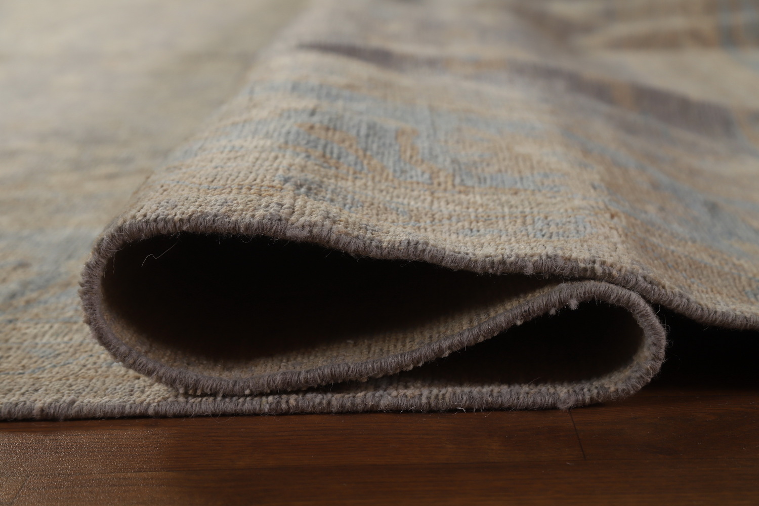 Vegetable Dye Gray Oushak Turkish Area Rug 9x12