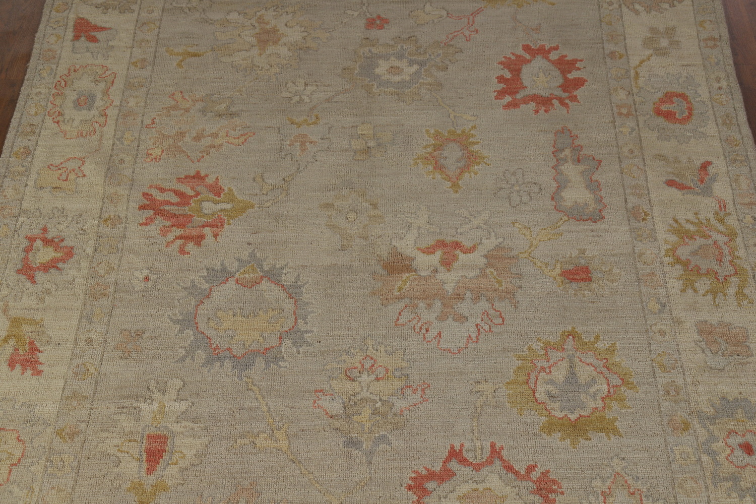 Handmade Floral Oushak Vegetable Dye Area Rug 6x9