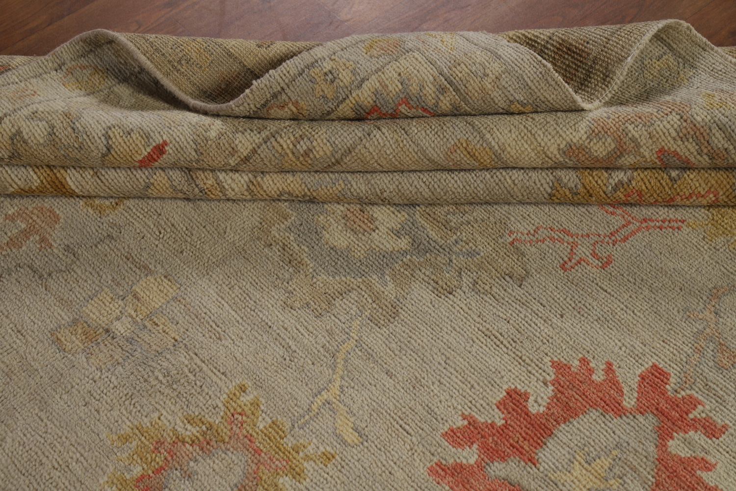 Handmade Floral Oushak Vegetable Dye Area Rug 6x9