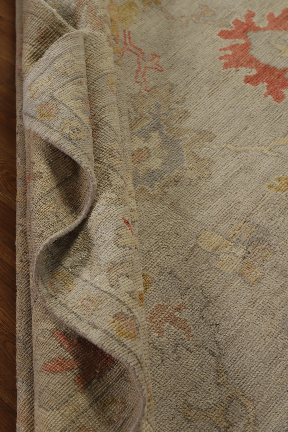 Handmade Floral Oushak Vegetable Dye Area Rug 6x9