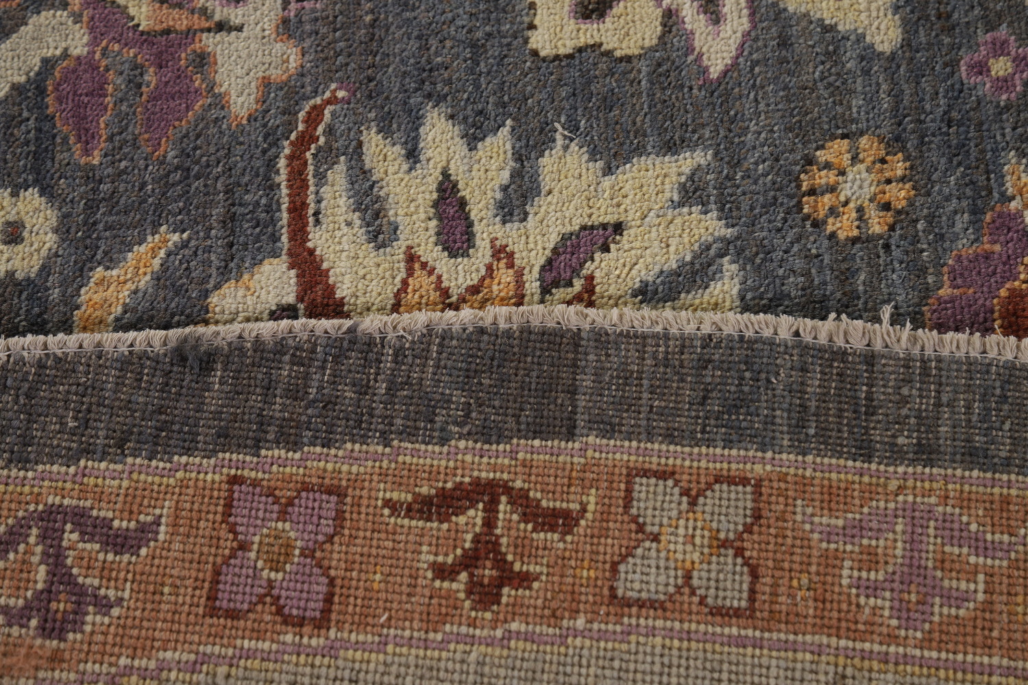 Vegetable Dye Round Floral Oushak Oriental Large Rug 12x12