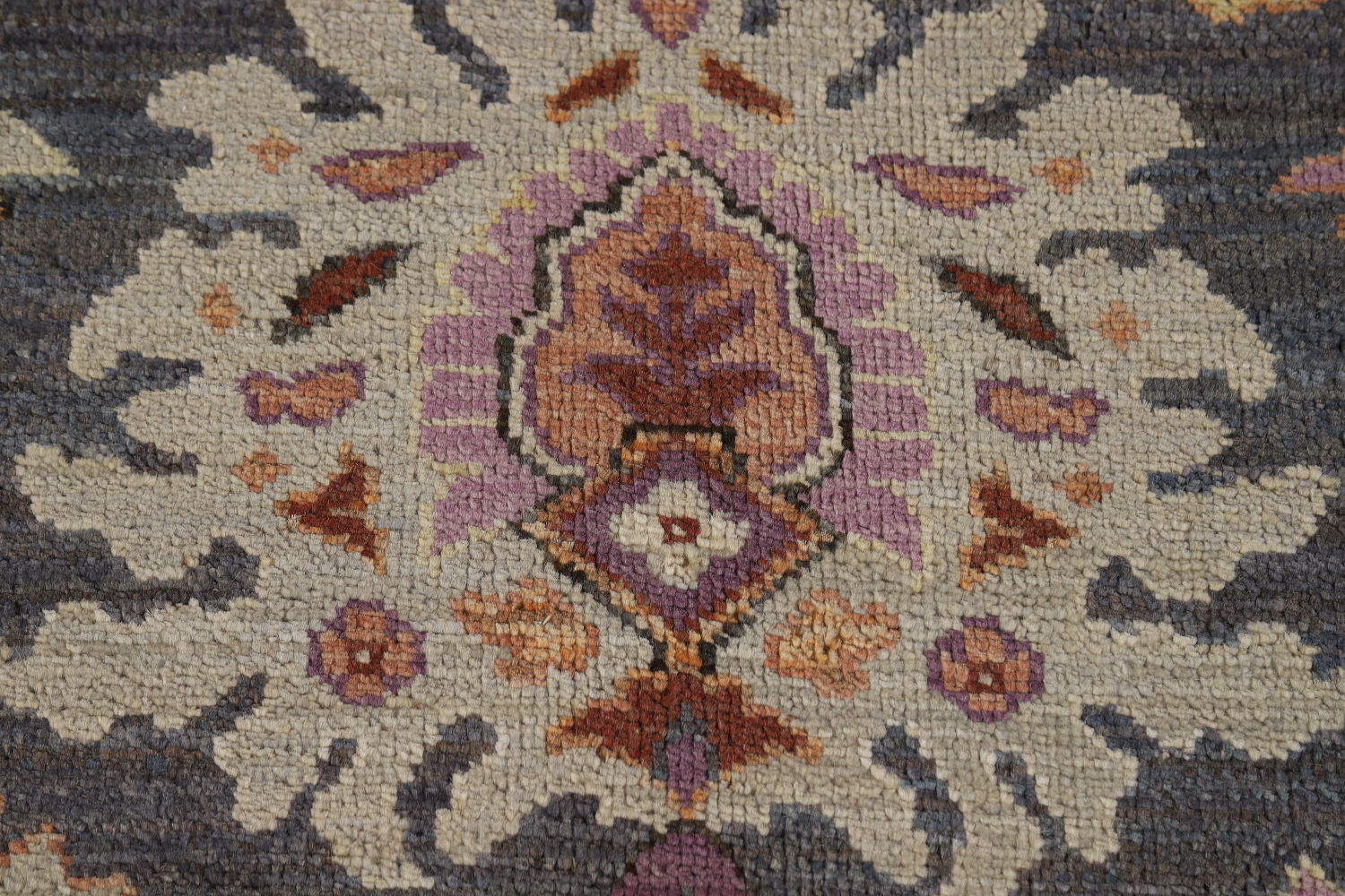 Vegetable Dye Round Floral Oushak Oriental Large Rug 12x12