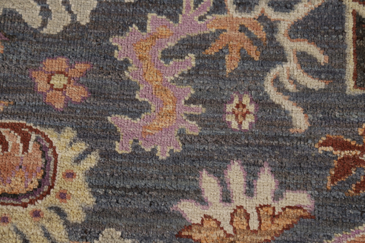 Vegetable Dye Round Floral Oushak Oriental Large Rug 12x12