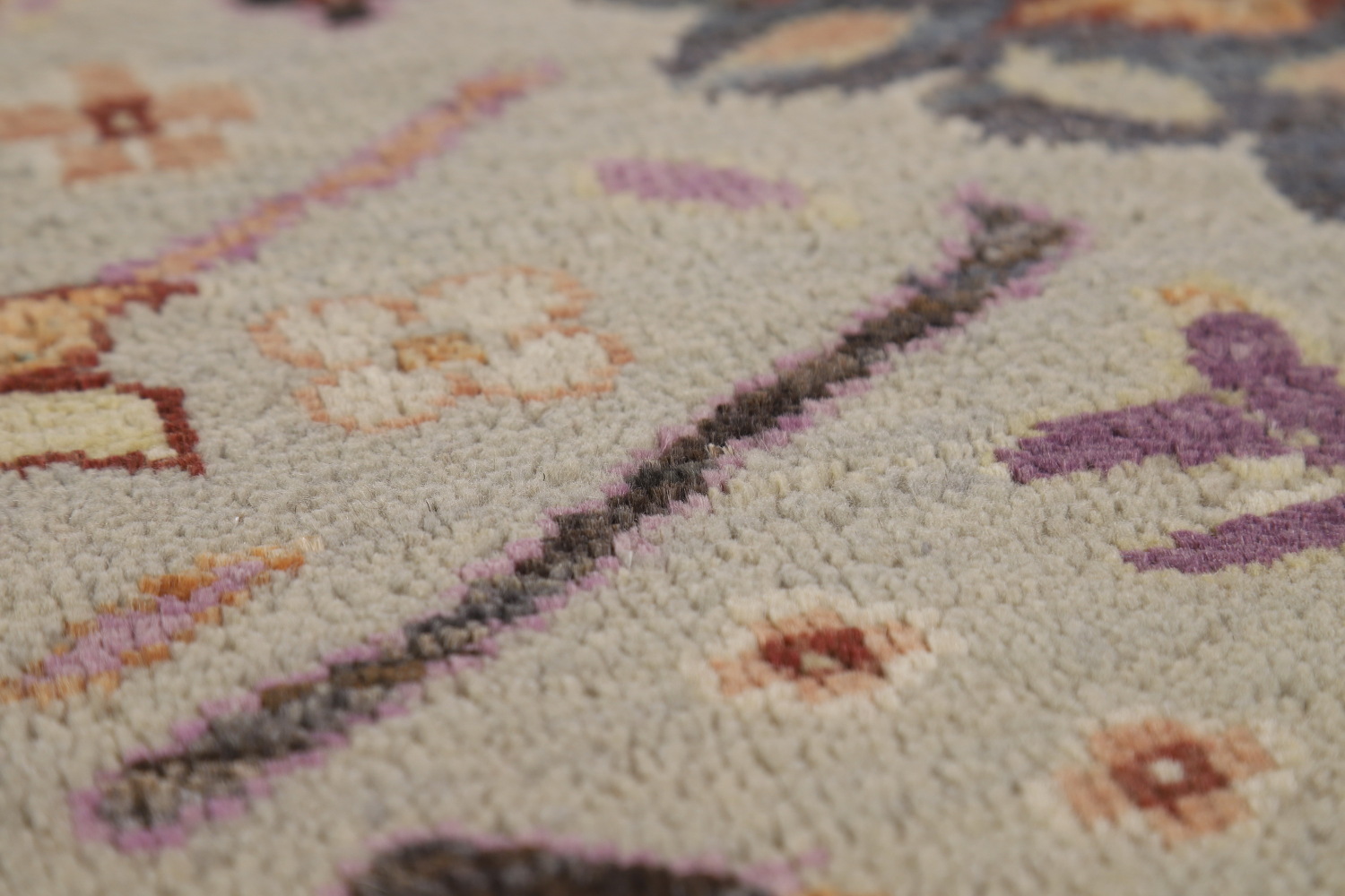 Vegetable Dye Round Floral Oushak Oriental Large Rug 12x12