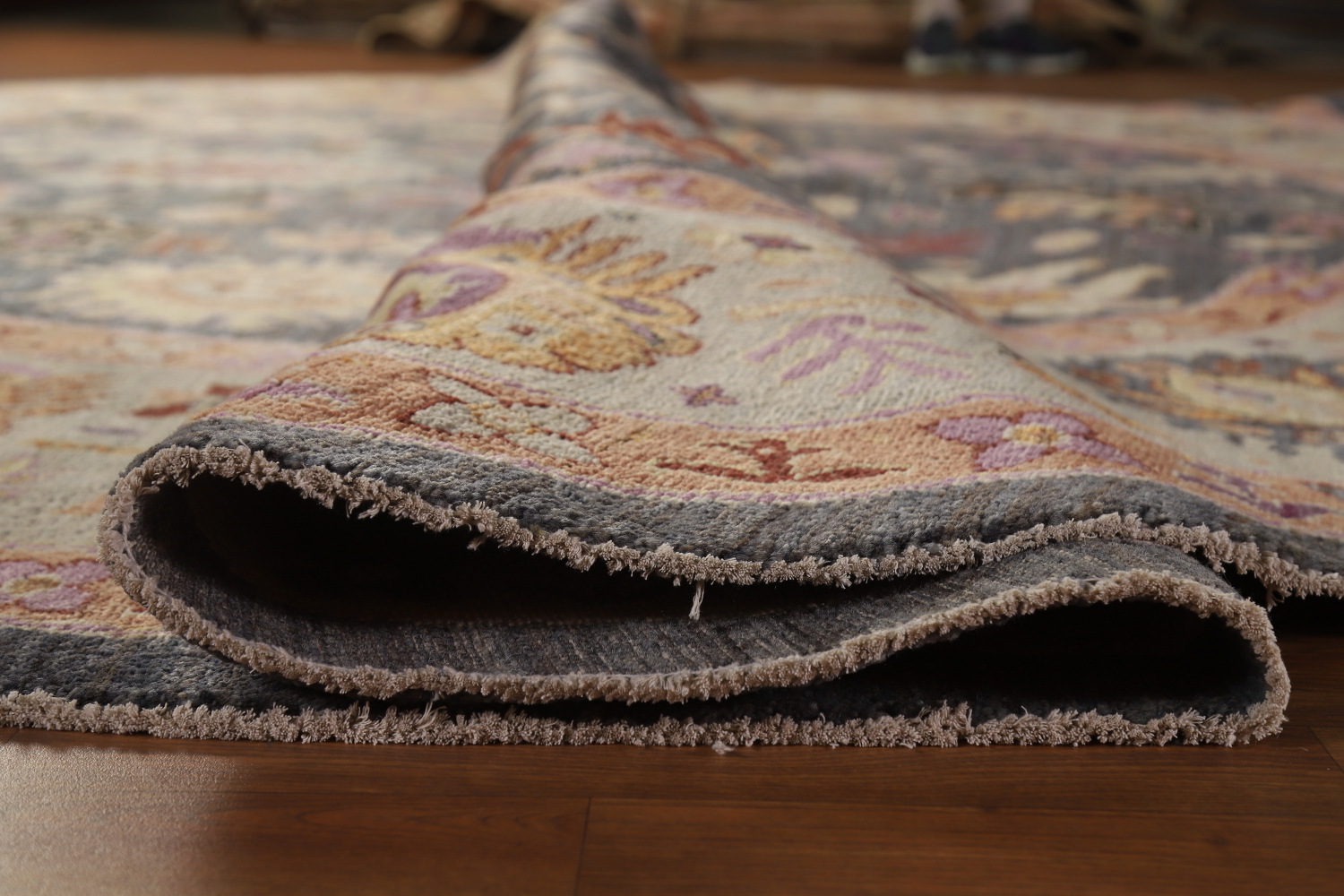Vegetable Dye Round Floral Oushak Oriental Large Rug 12x12