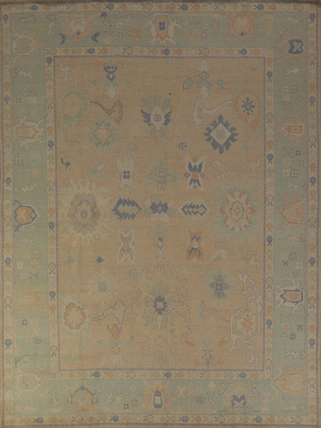 Vegetable Dye Oushak Turkish Area Rug 8x10
