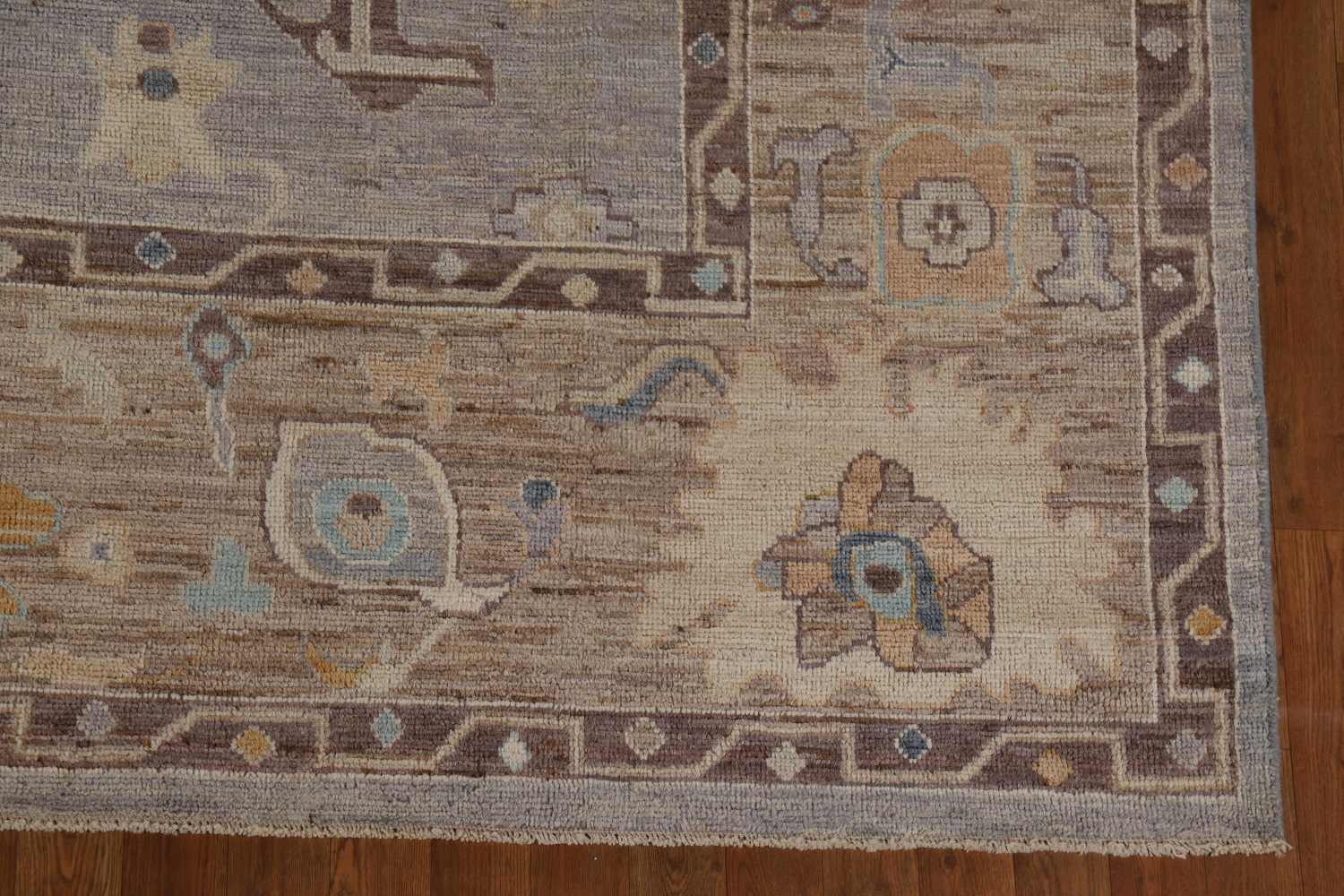 Vegetable Dye Gray Oushak Turkish Area Rug 8x10