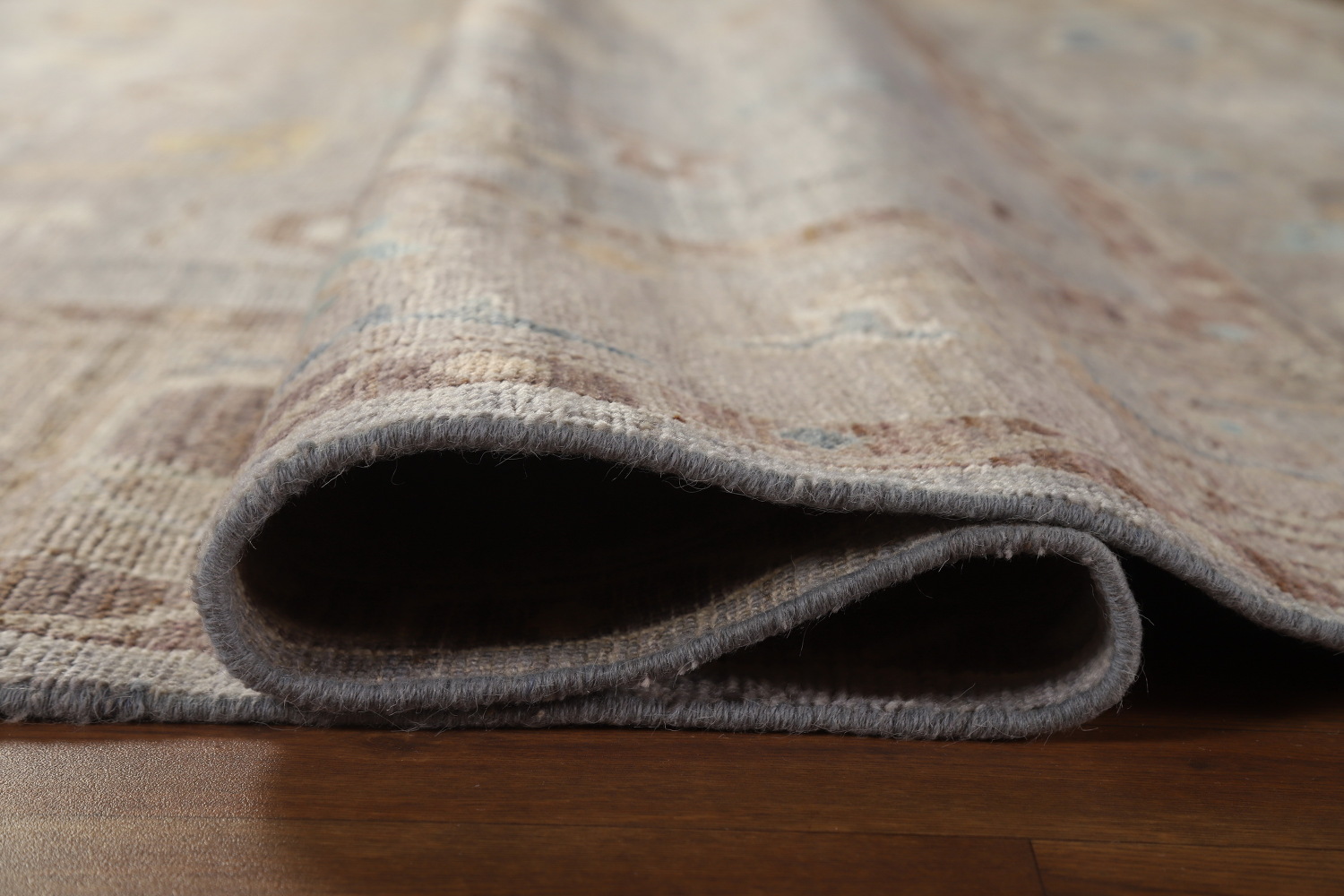Vegetable Dye Gray Oushak Turkish Area Rug 8x10