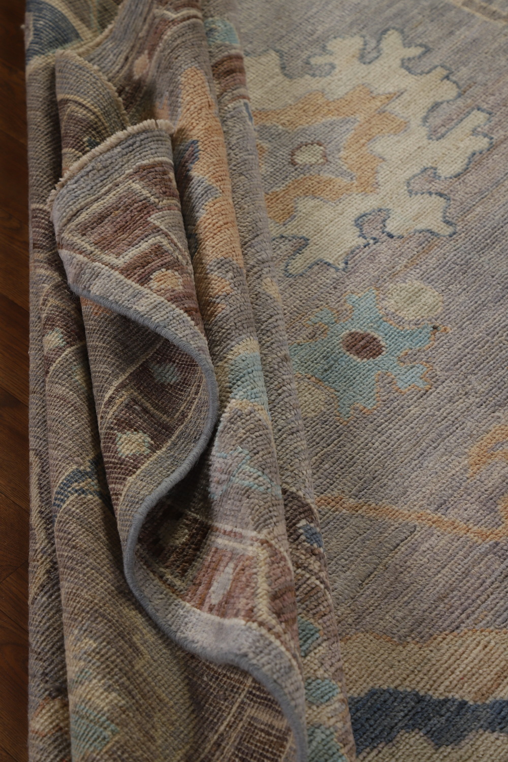 Vegetable Dye Gray Oushak Turkish Area Rug 8x10