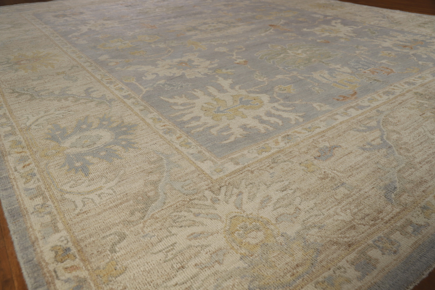 Vegetable Dye Wool Oushak Turkish Area Rug 9x12