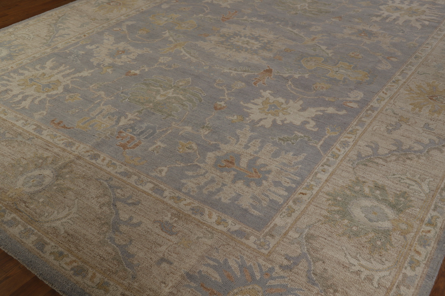 Vegetable Dye Wool Oushak Turkish Area Rug 9x12
