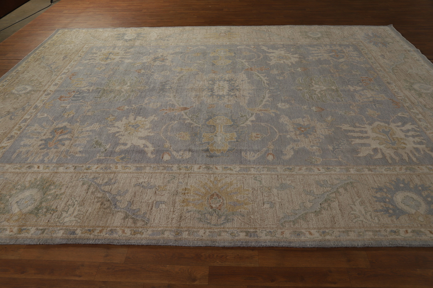 Vegetable Dye Wool Oushak Turkish Area Rug 9x12