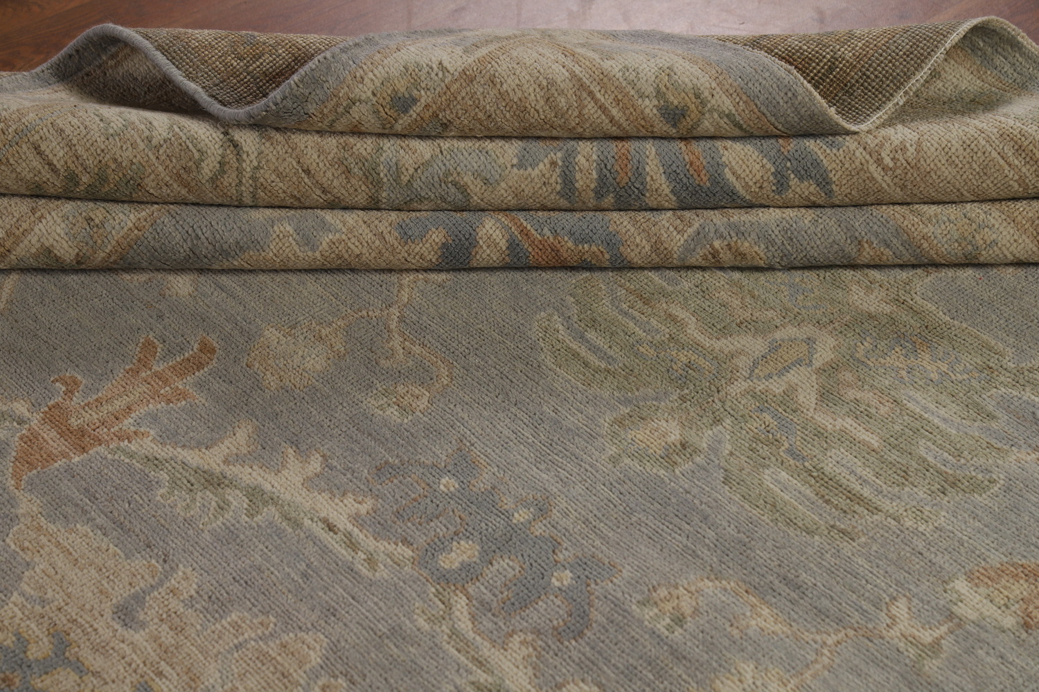 Vegetable Dye Wool Oushak Turkish Area Rug 9x12