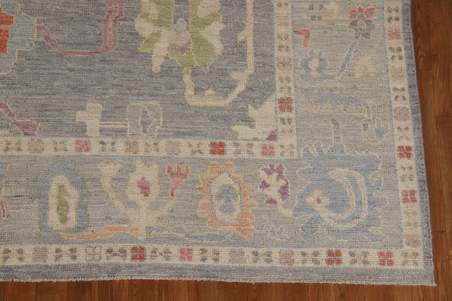 Vegetable Dye Gray Oushak Turkish Area Rug 8x10