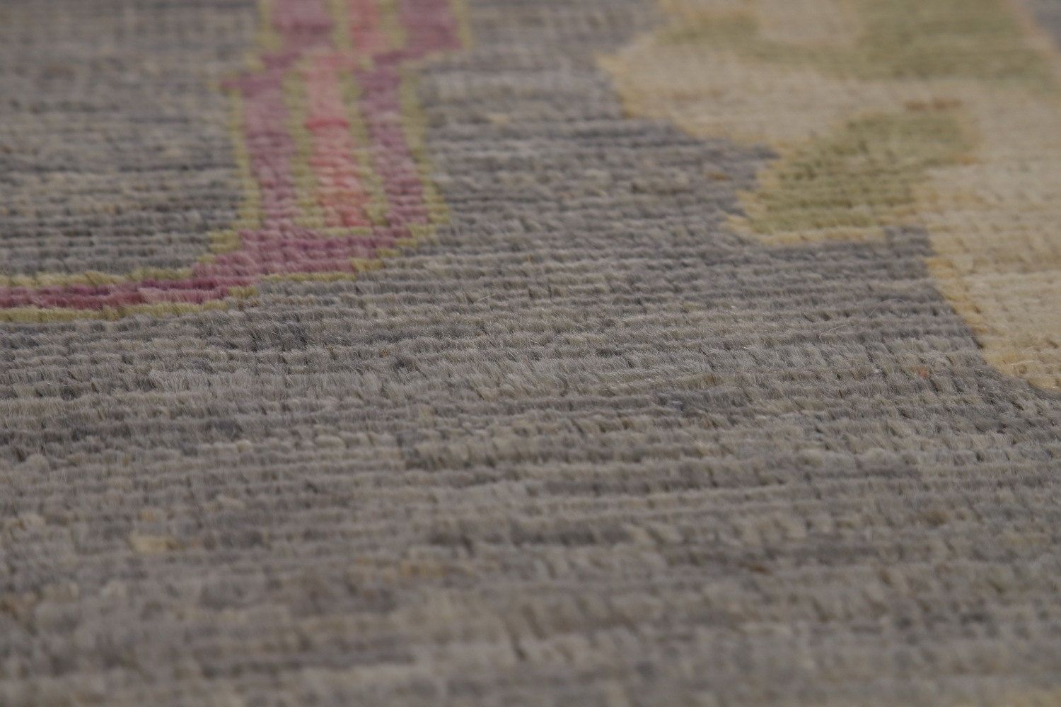 Vegetable Dye Gray Oushak Turkish Area Rug 8x10