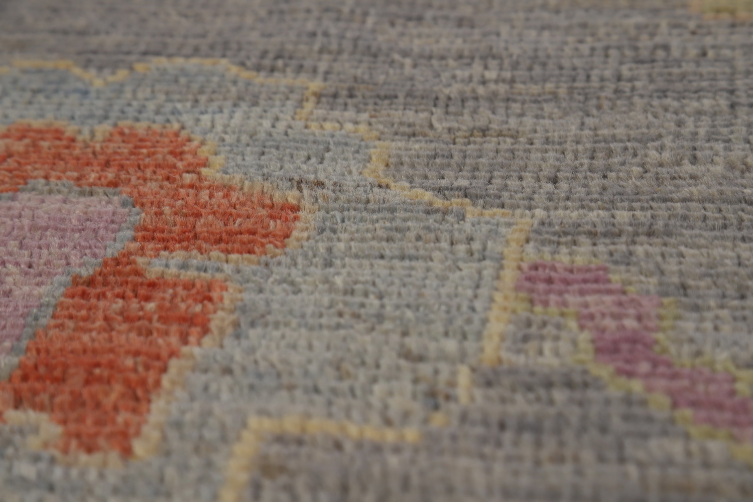 Vegetable Dye Gray Oushak Turkish Area Rug 8x10