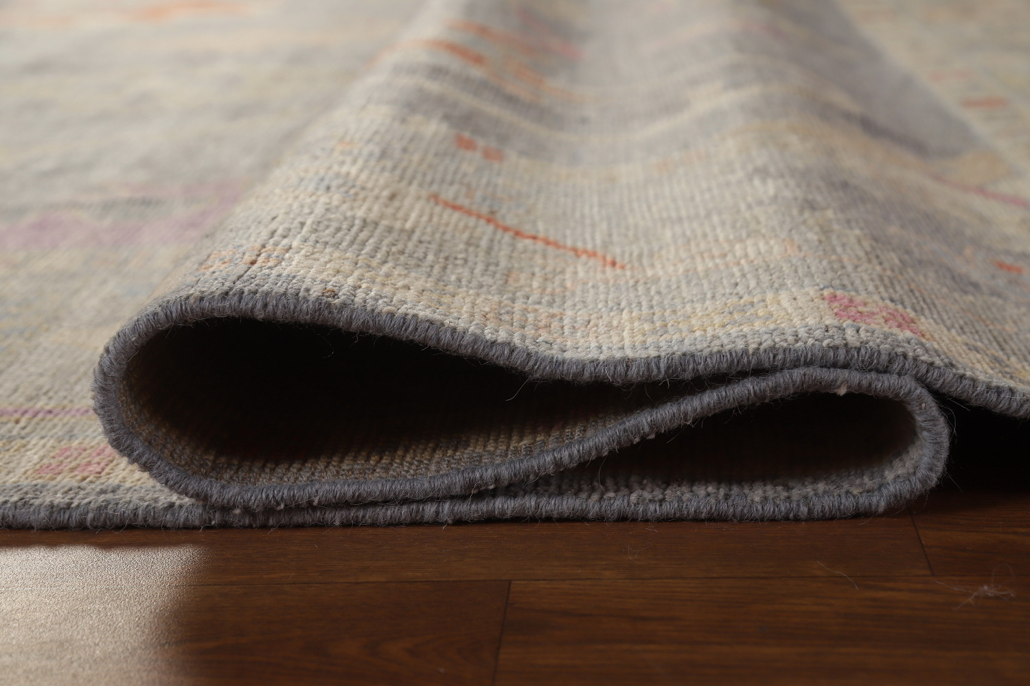 Vegetable Dye Gray Oushak Turkish Area Rug 8x10
