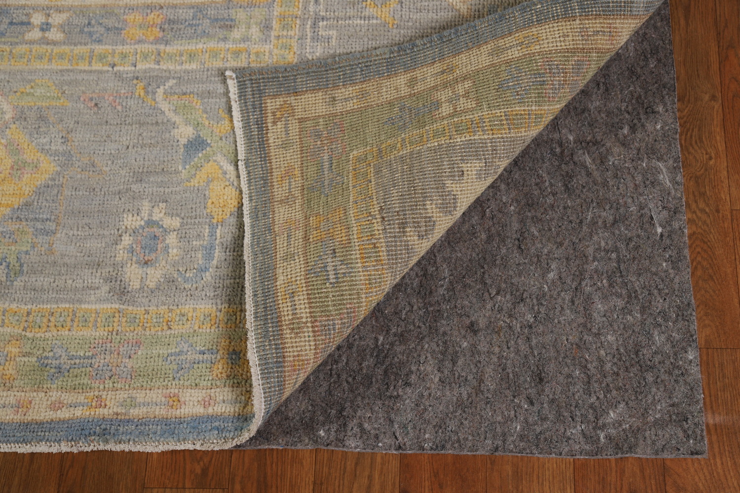 Vegetable Dye Blue Oushak Turkish Area Rug 8x10