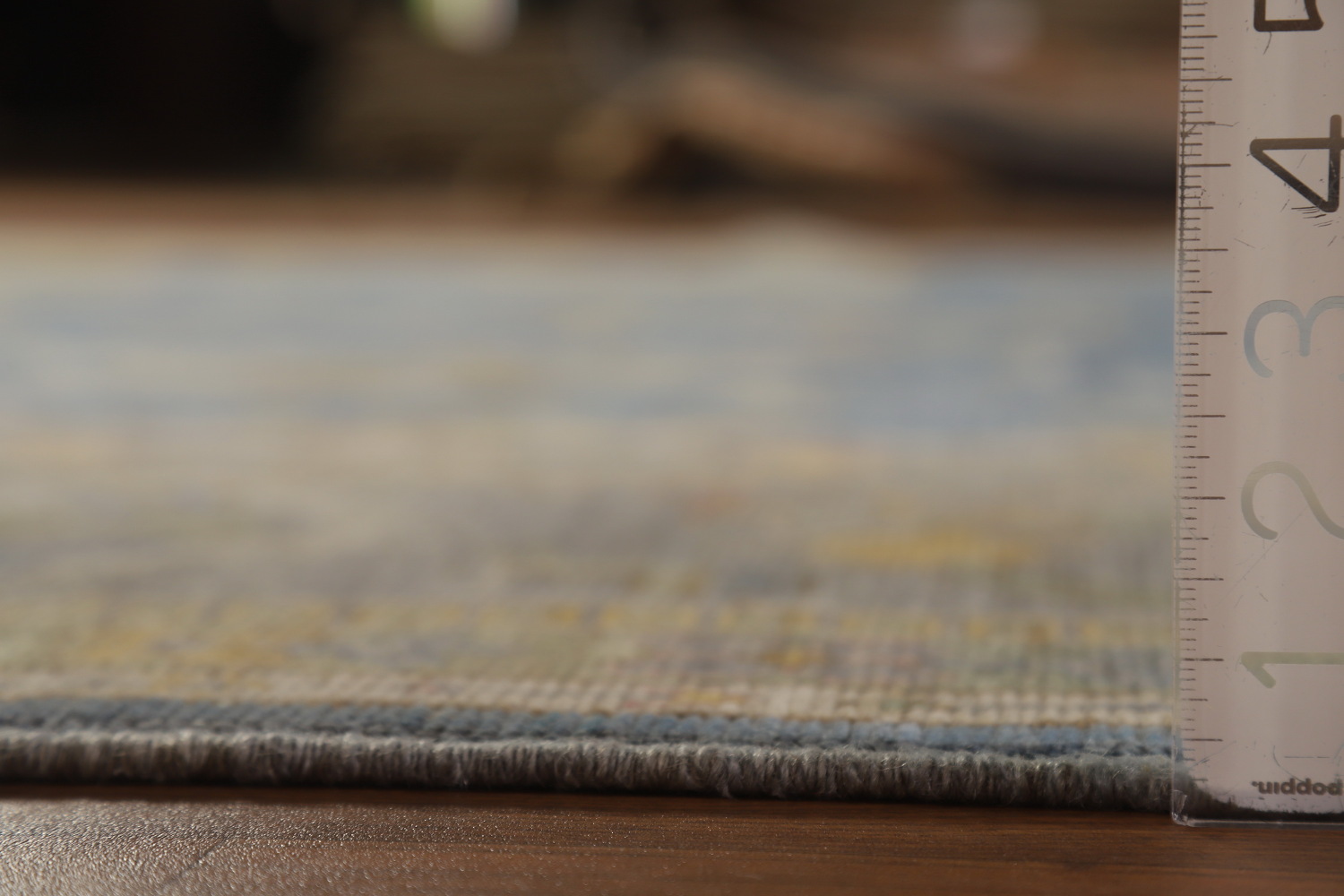 Vegetable Dye Blue Oushak Turkish Area Rug 8x10