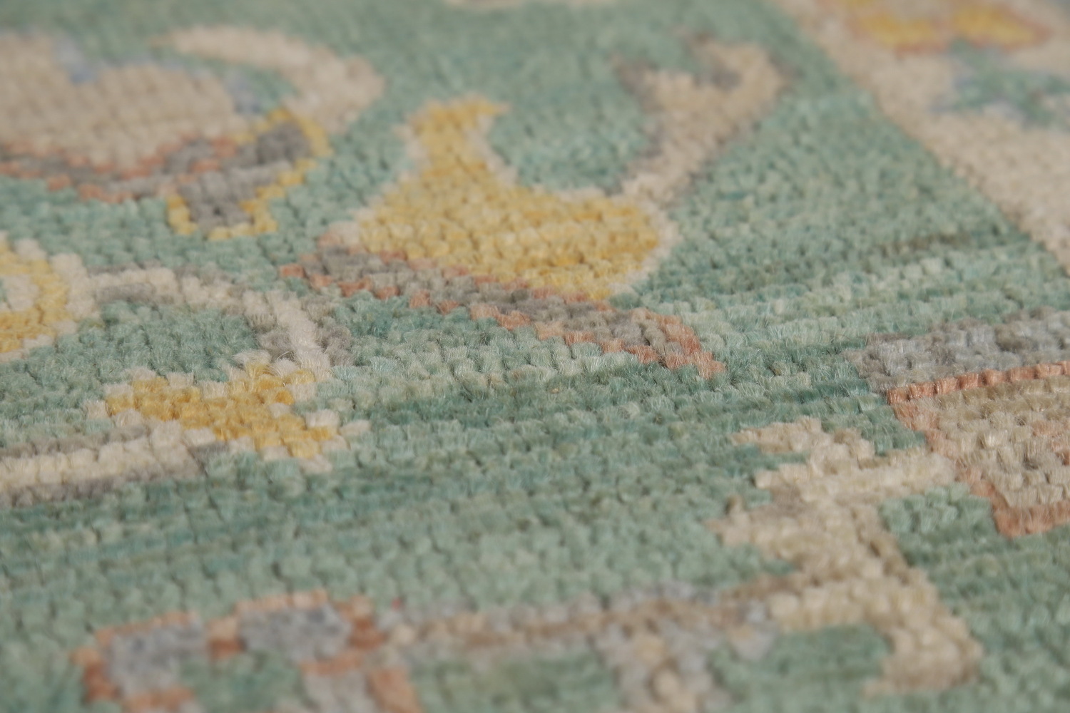 Blue & Green Handmade Oushak Vegetable Dye Area Rug 8x10