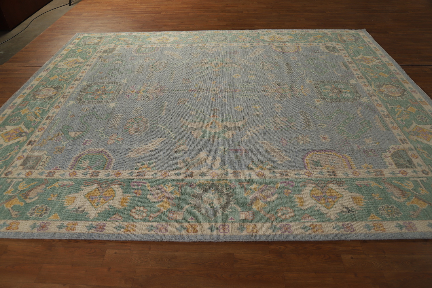 Blue & Green Handmade Oushak Vegetable Dye Area Rug 8x10
