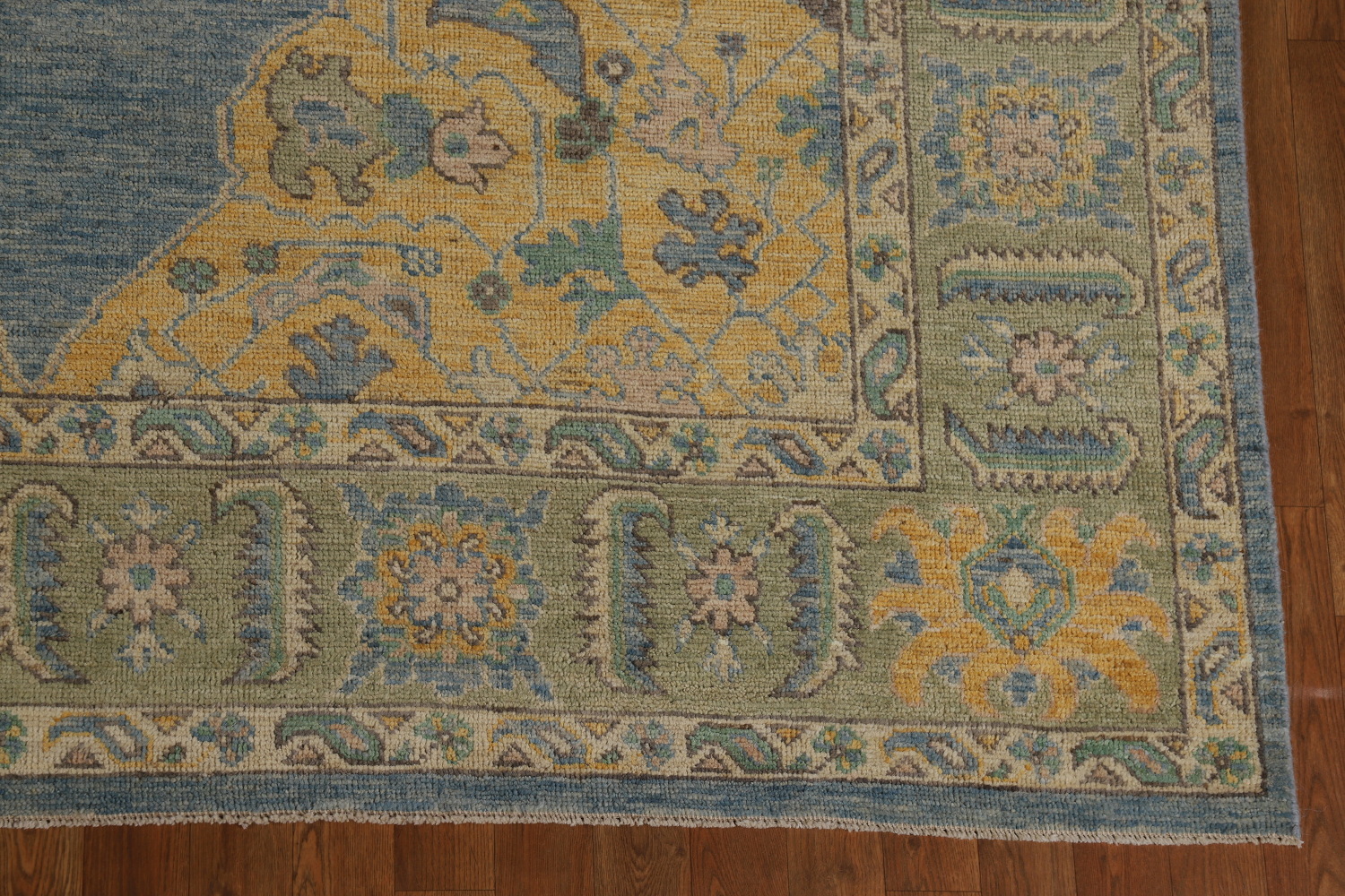 Vegetable Dye Blue Oushak Oriental Area Rug 8x10