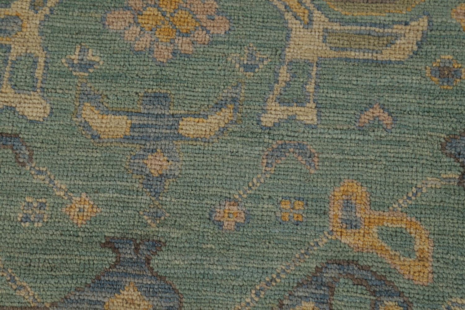 Vegetable Dye Blue Oushak Oriental Area Rug 8x10
