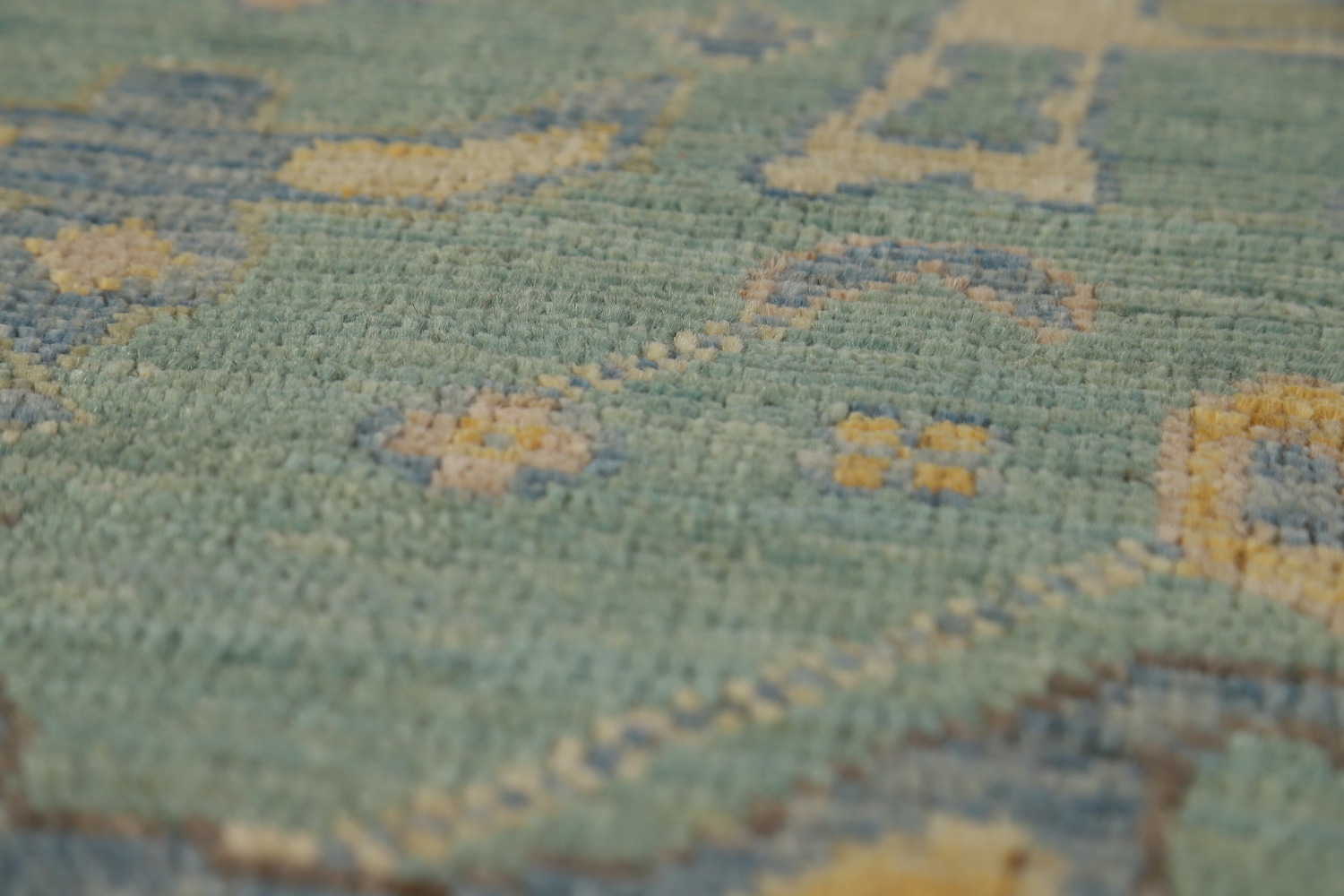 Vegetable Dye Blue Oushak Oriental Area Rug 8x10