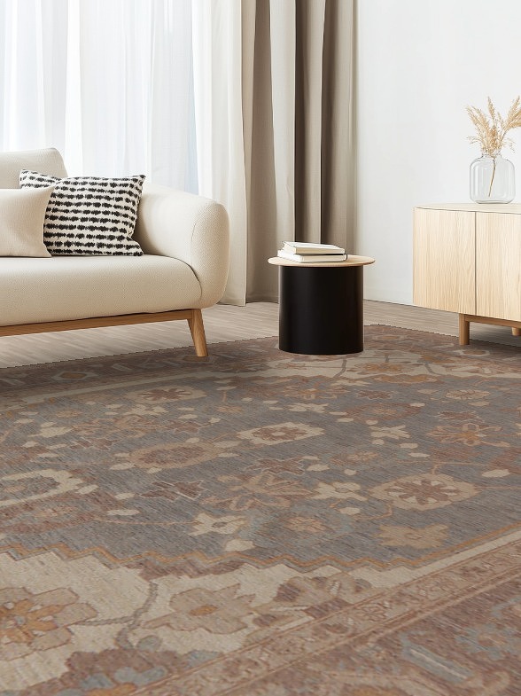Vegetable Dye Oushak Oriental Large Rug 10x14