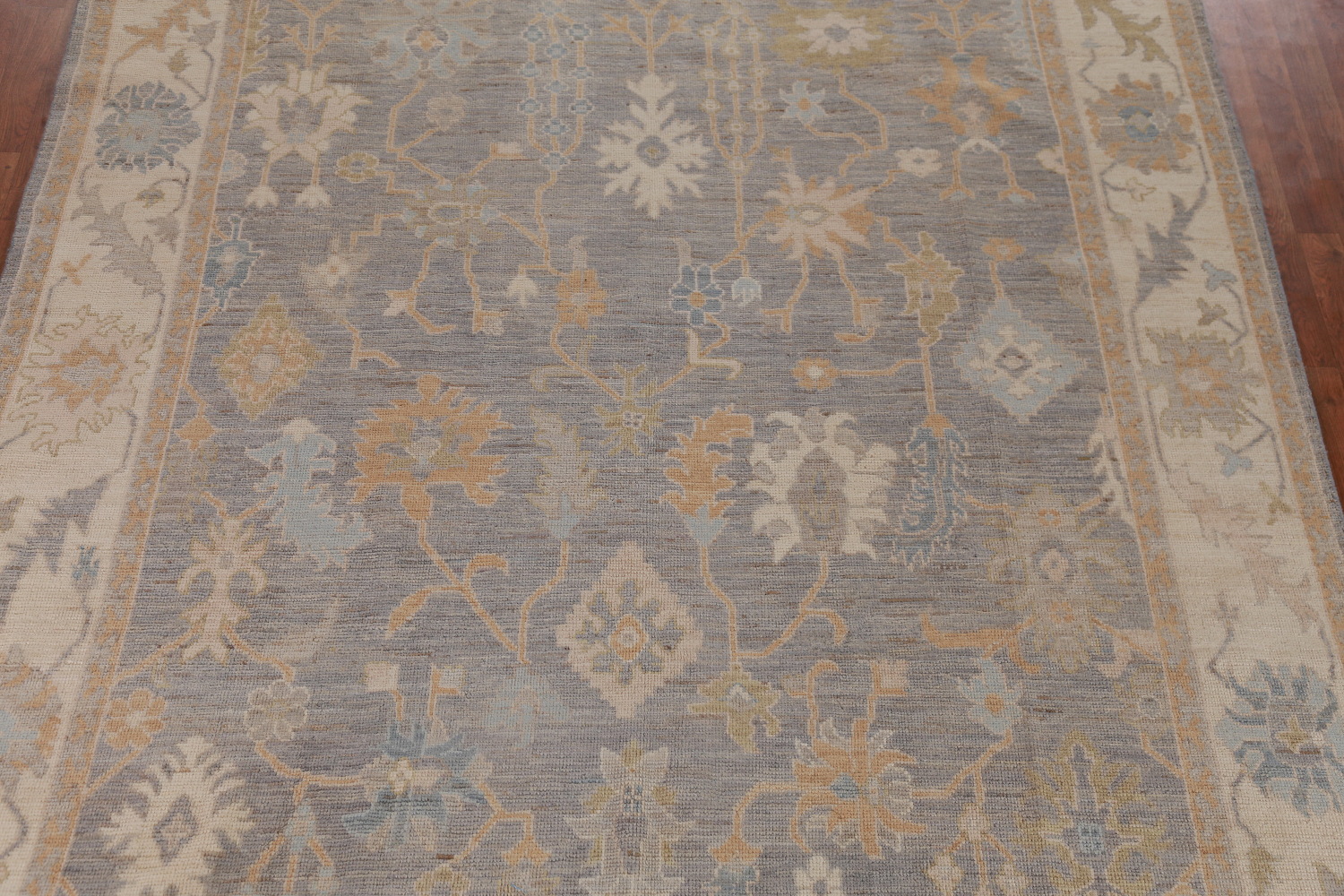 Vegetable Dye Gray Oushak Oriental Area Rug 8x10