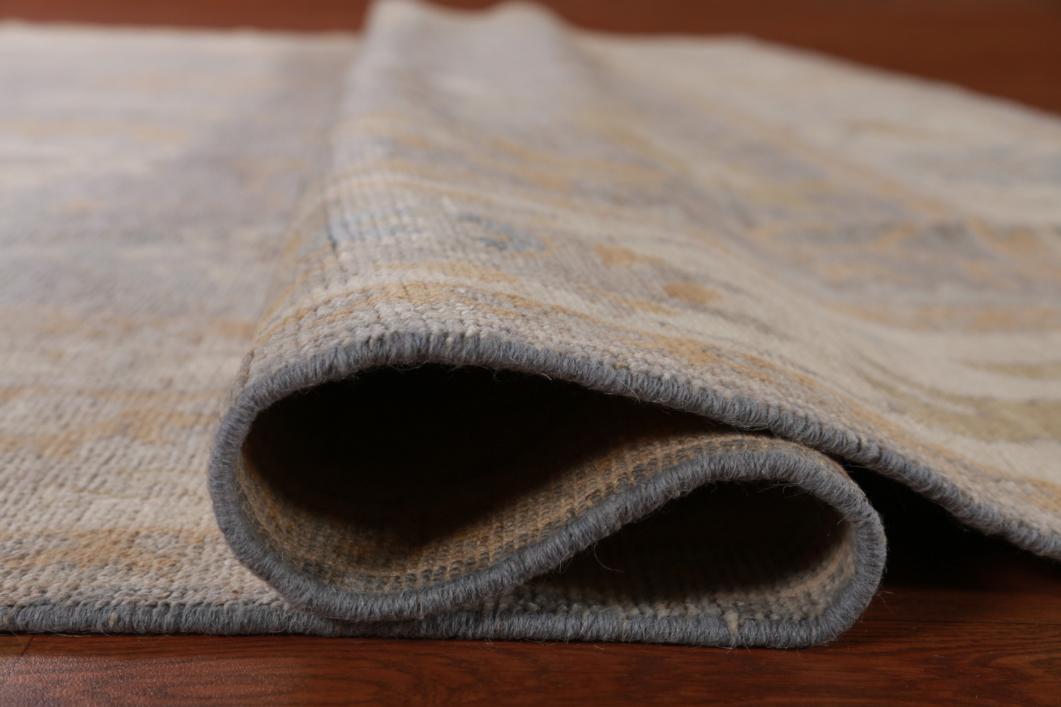 Vegetable Dye Gray Oushak Oriental Area Rug 8x10