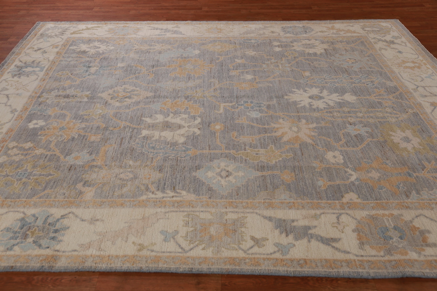 Vegetable Dye Gray Oushak Oriental Area Rug 8x10