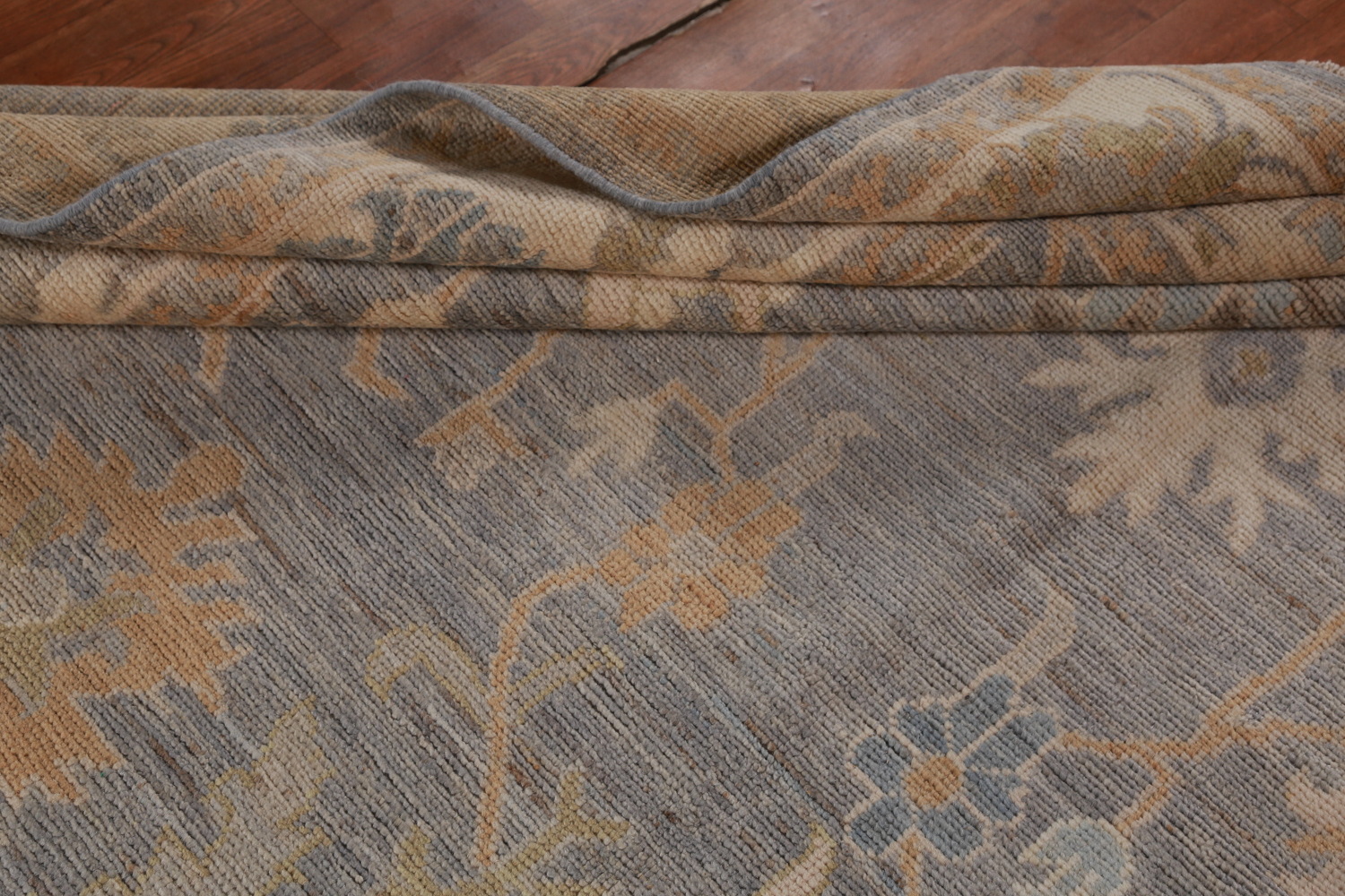 Vegetable Dye Gray Oushak Oriental Area Rug 8x10