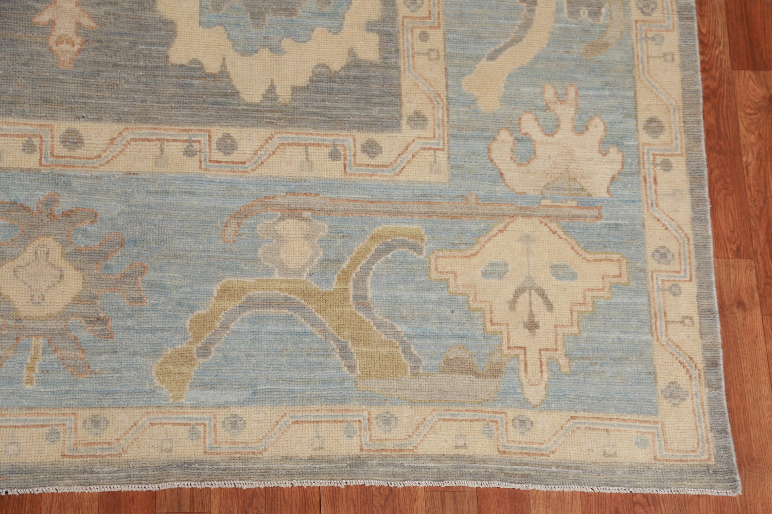 Vegetable Dye Gray Oushak Oriental Area Rug 9x12
