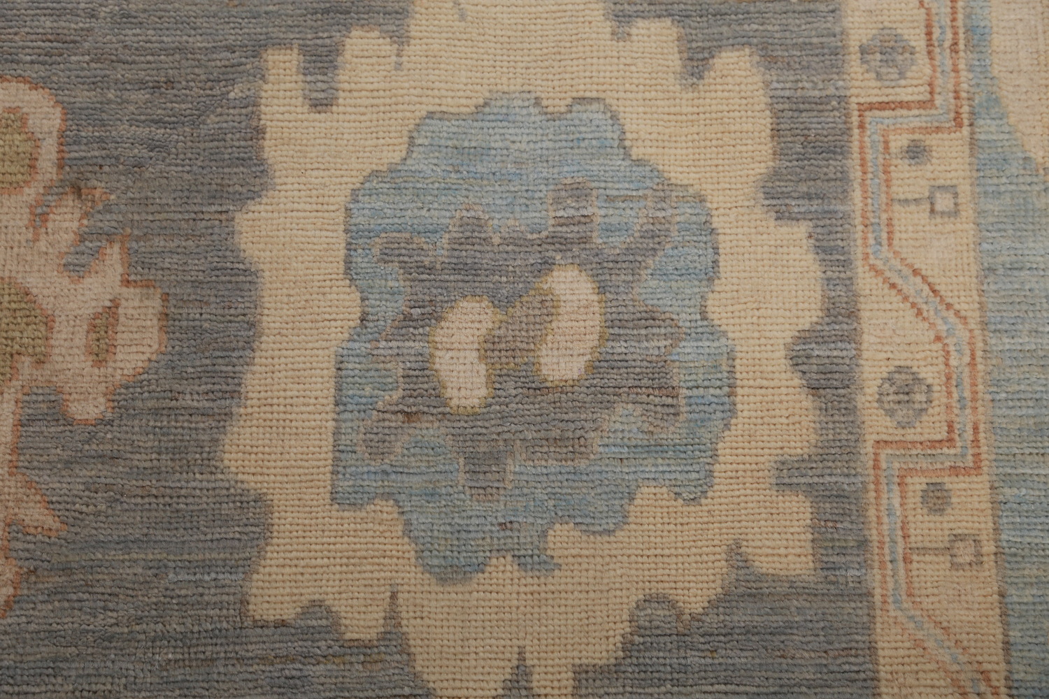 Vegetable Dye Gray Oushak Oriental Area Rug 9x12