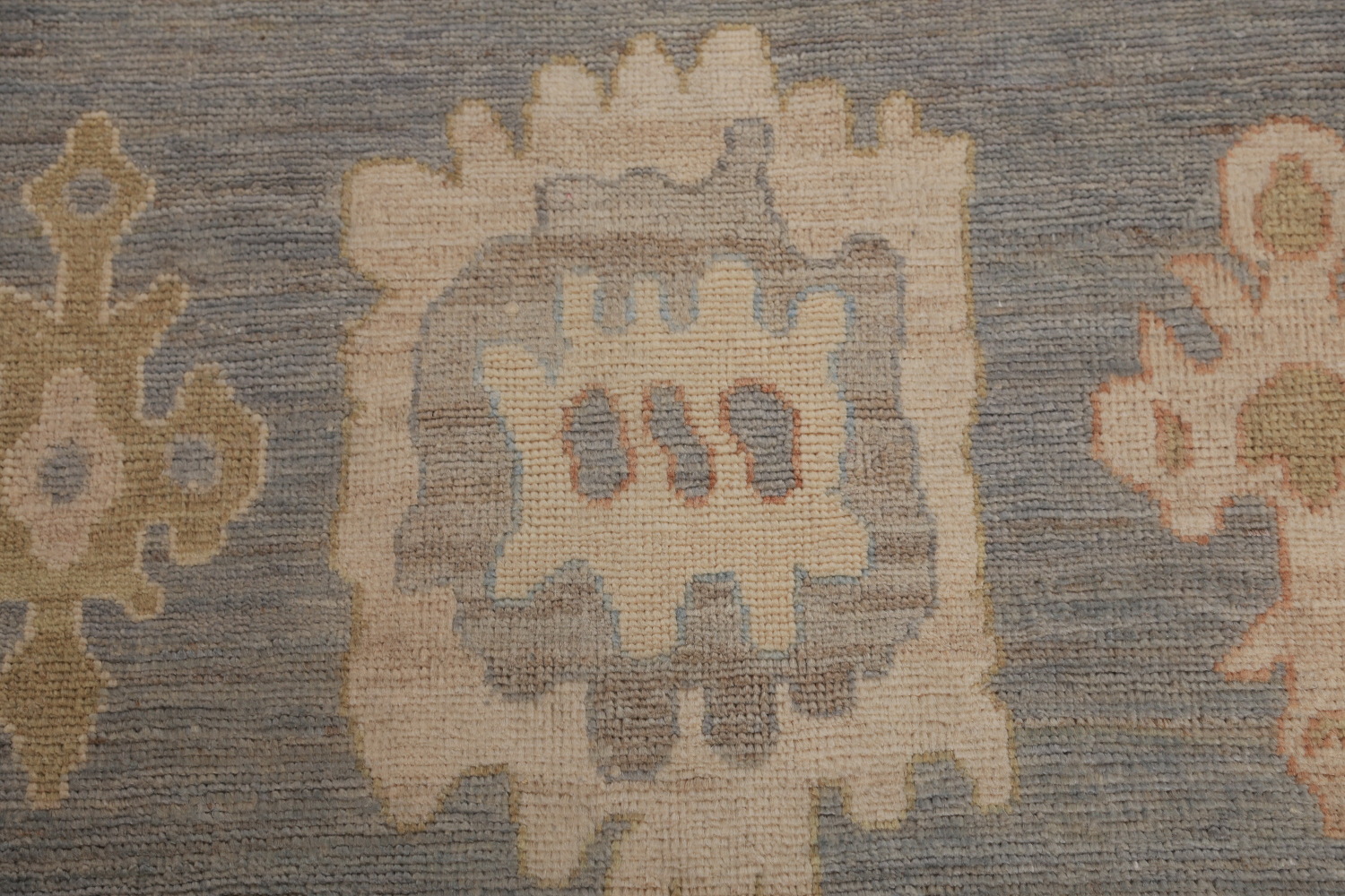 Vegetable Dye Gray Oushak Oriental Area Rug 9x12