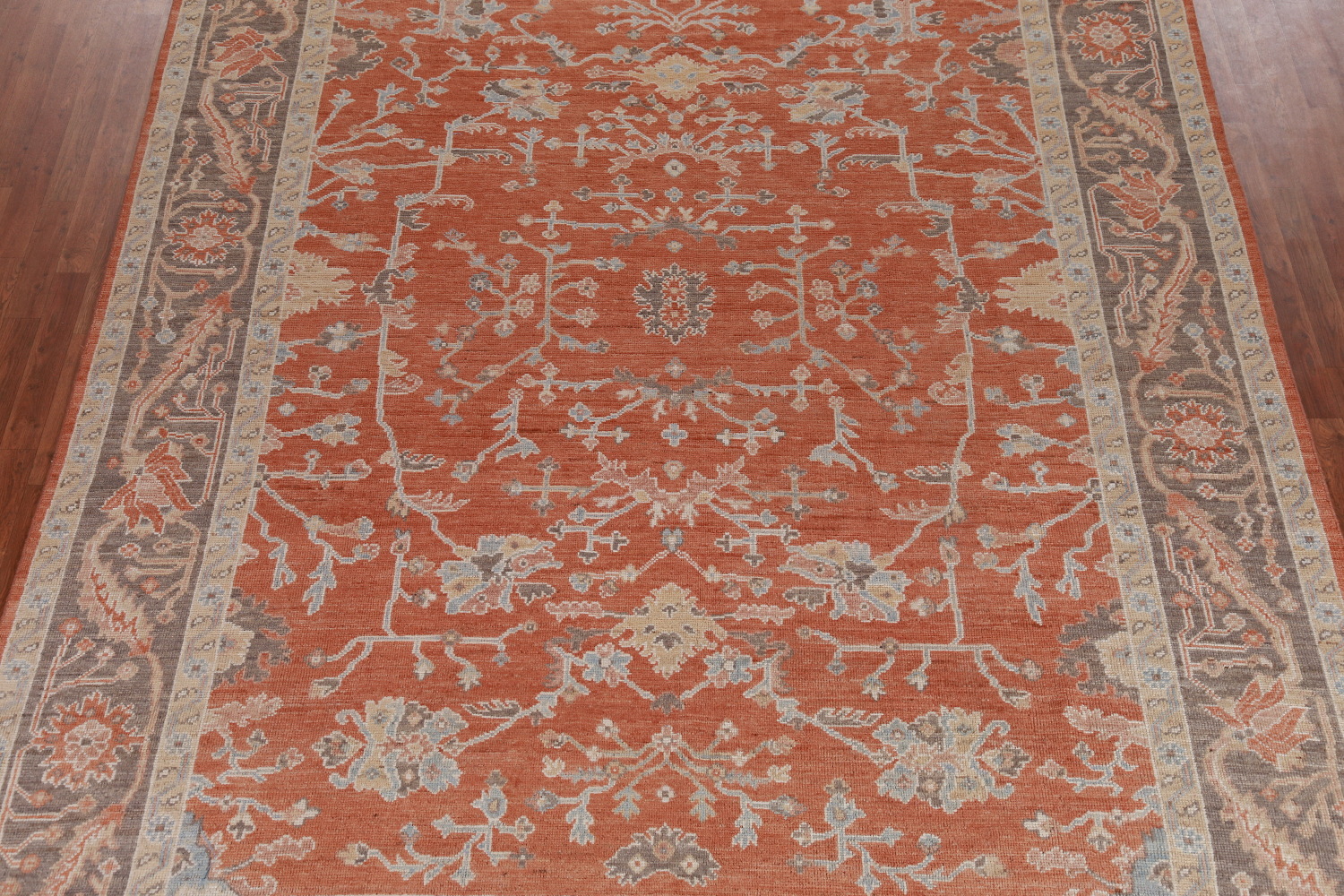 Vegetable Dye Wool Oushak Turkish Area Rug 9x12