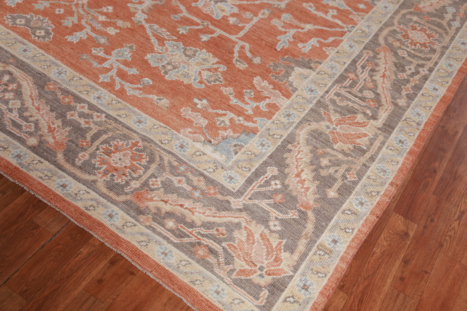 Vegetable Dye Wool Oushak Turkish Area Rug 9x12