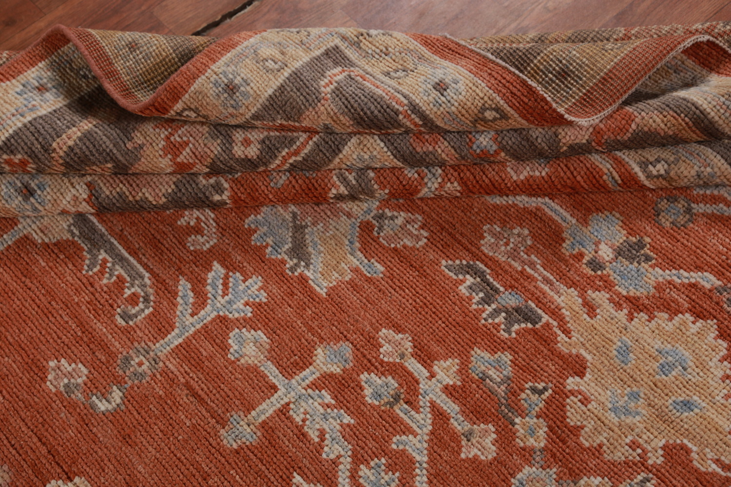 Vegetable Dye Wool Oushak Turkish Area Rug 9x12