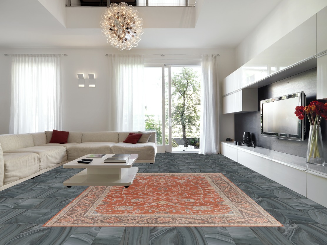 Vegetable Dye Wool Oushak Turkish Area Rug 9x12