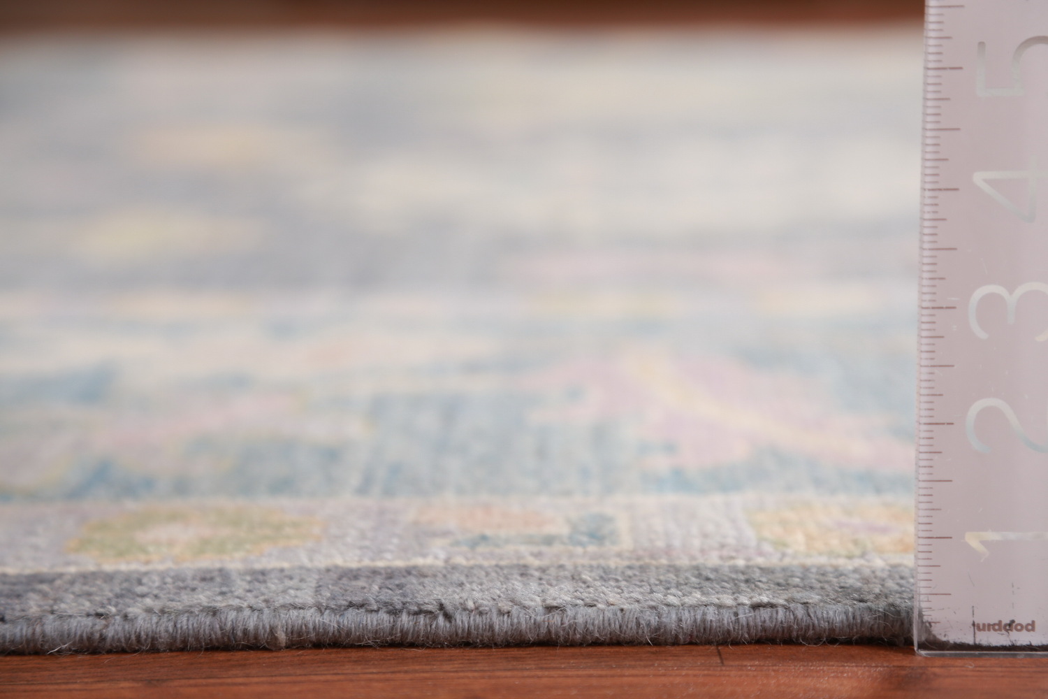 Vegetable Dye Blue Gray Oushak Turkish Area Rug 8x10