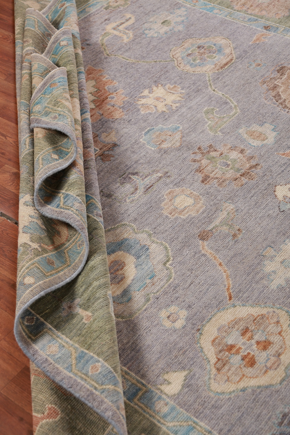 Pastel Lilac Oushak Turkish Area Rug 8x10