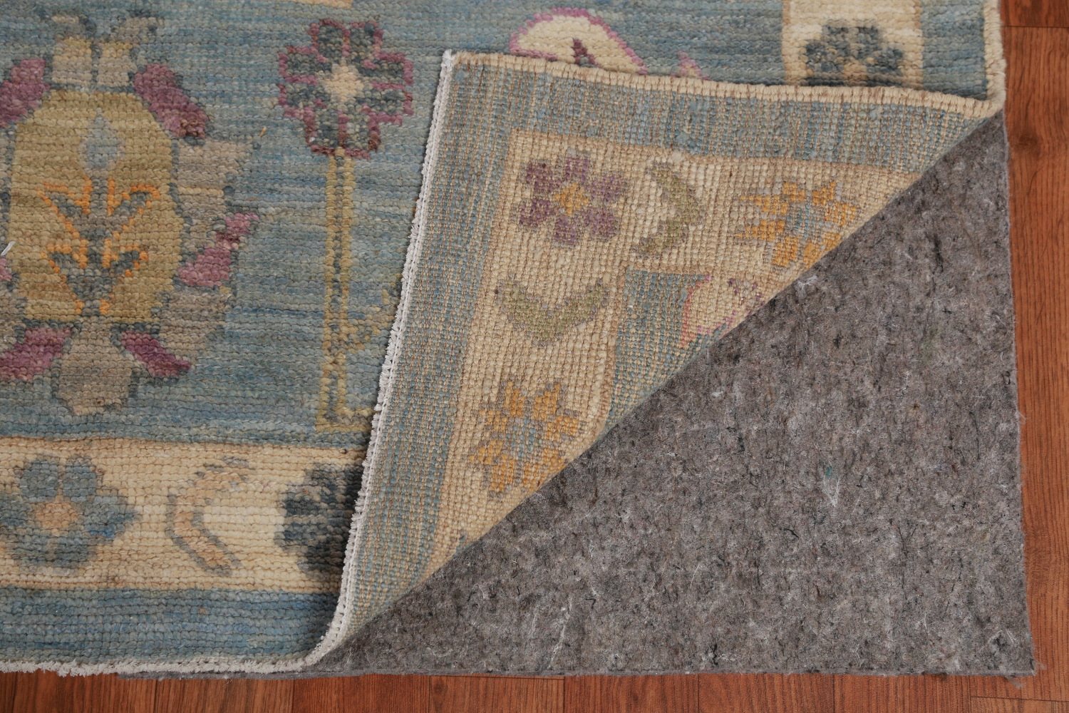 Vegetable Dye Blue Oushak Turkish Area Rug 9x13
