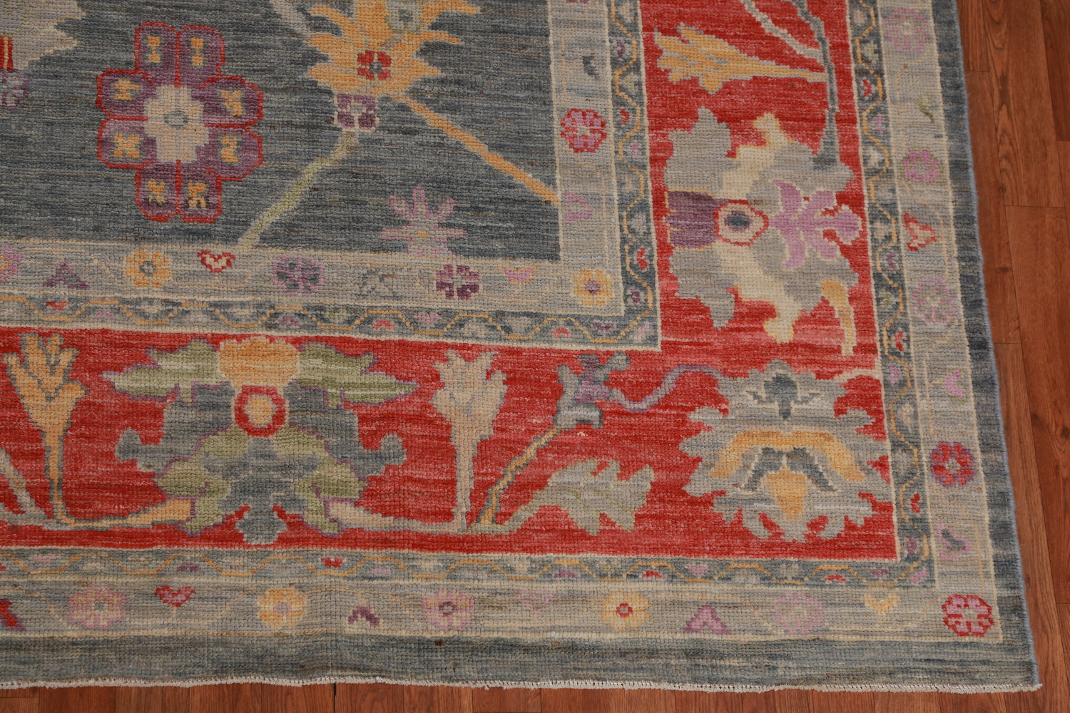 Vegetable Dye Floral Oushak Oriental Large Rug 10x14
